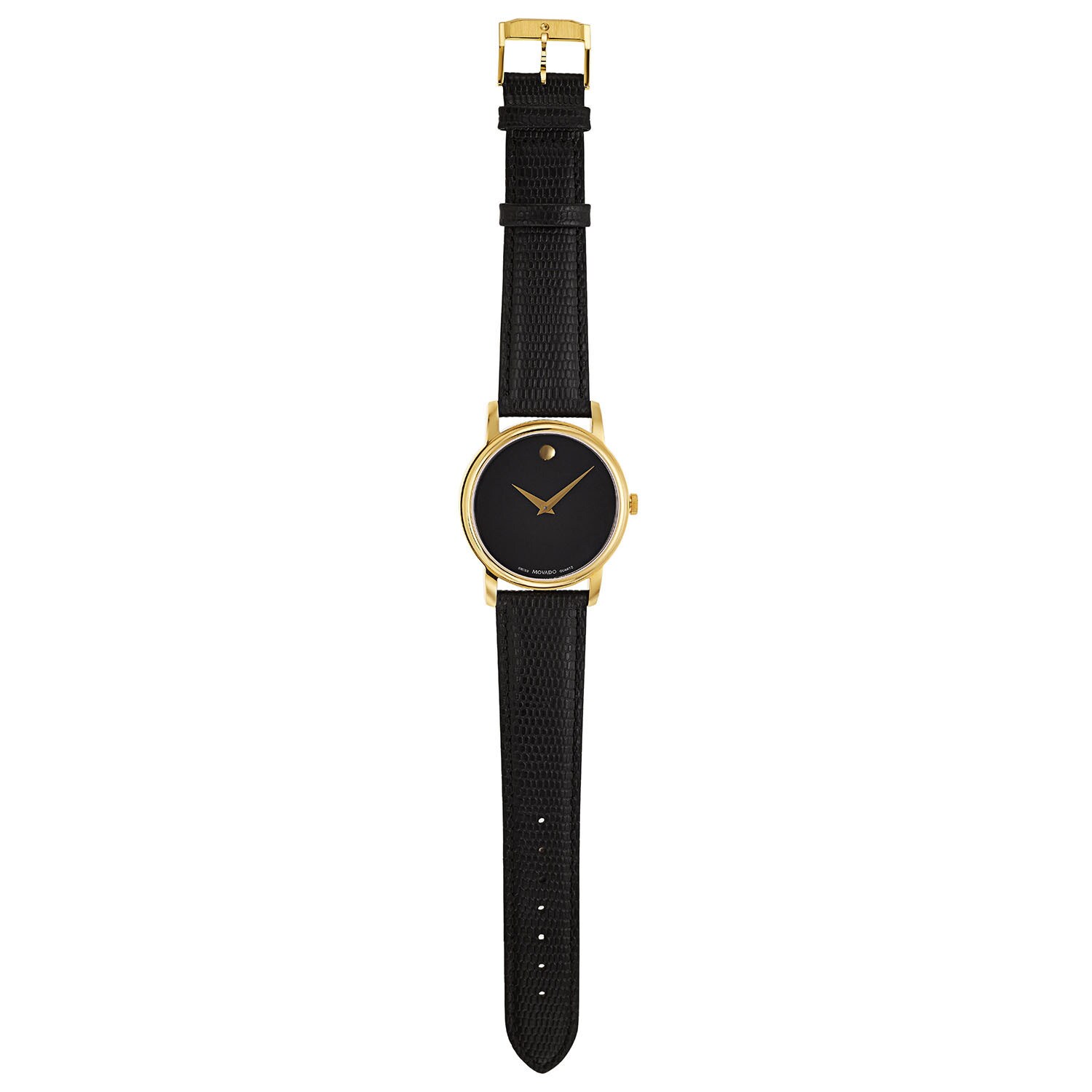 movado men's 2100005 museum gold classic leather watch