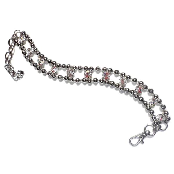 Buddy Gs Austrian Crystal Double Row Chain Collar   15342298