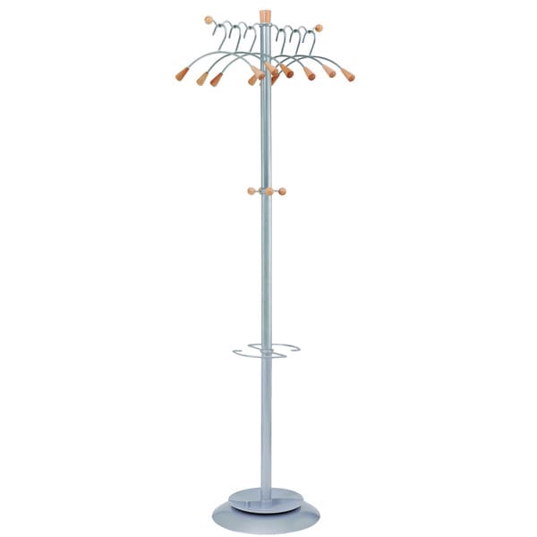 Alba Wavy Modern 6 hanger Coat Rack with Umbrella Holder Alba Accent Pieces