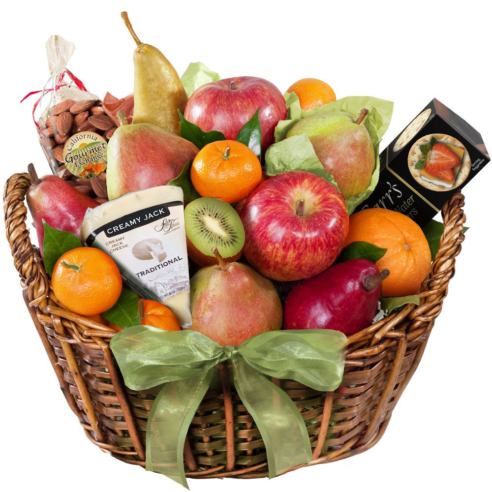 Artisanal Cheese and Fruit Basket - Overstock Shopping - The Best ...