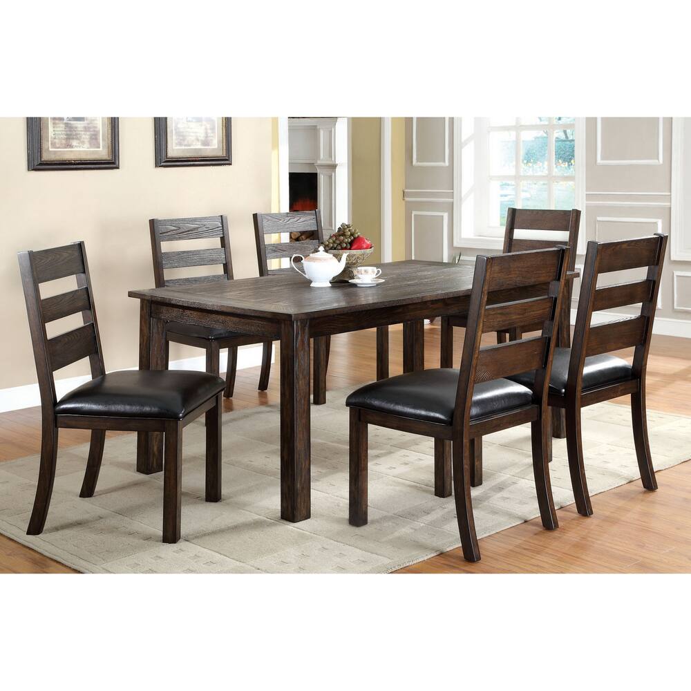 Furniture of America Jolson Transitional Natural Wood Grain 7-piece Dining Set