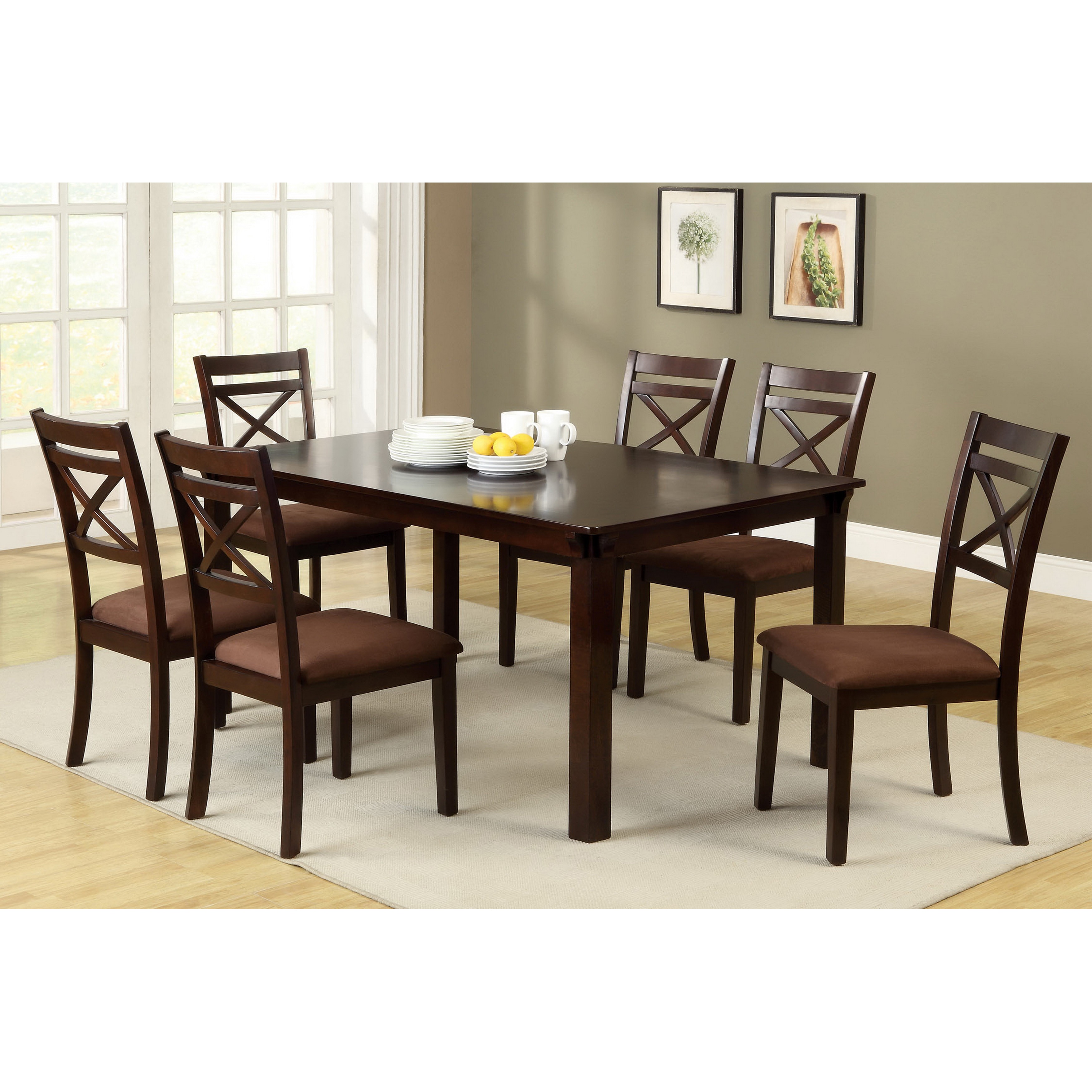 Furniture Of America Furniture Of America Dietric Espresso Finish 7 piece Dining Set Espresso Size 7 Piece Sets