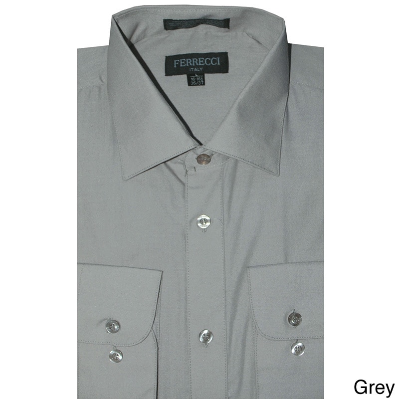 Ferrecci Mens Slim Fit Collared Dress Shirt