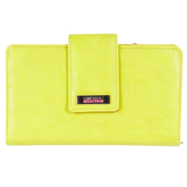 Kenneth Cole Reaction Women's Neon Green Bi fold Clutch Kenneth Cole Women's Wallets