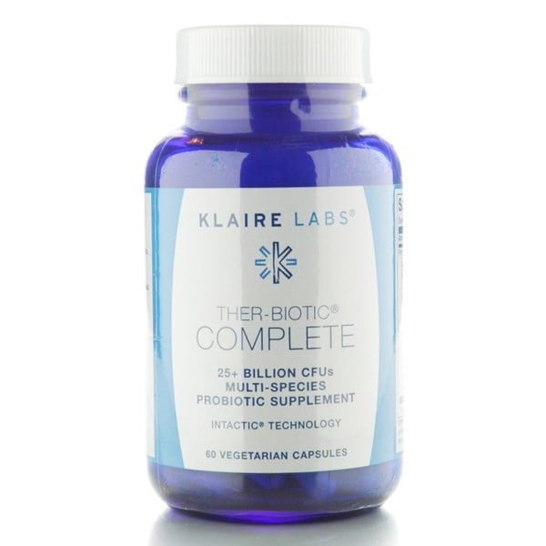 Shop Klaire Labs TherBiotic Complete Probiotic Vegetarian Supplement Capsules (60 count) Free