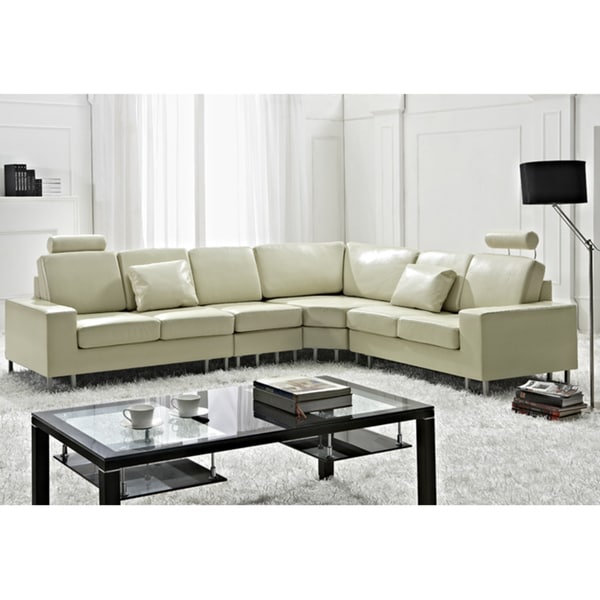 Stockholm Beige Contemporary Design Sectional Sofa by Beliani - Free ...