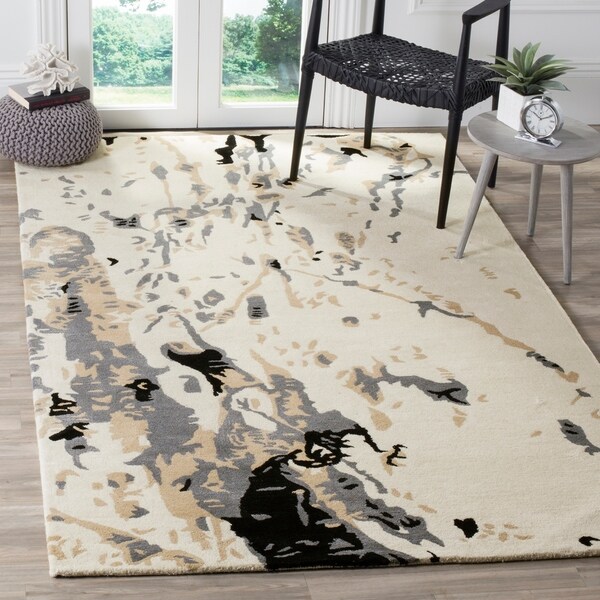 Safavieh Handmade Bella Ivory/ Grey Wool Rug - 8' x 10'