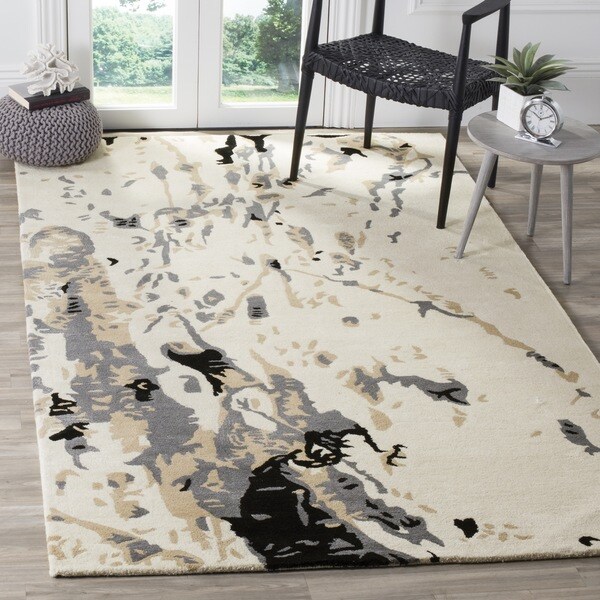 Safavieh Handmade Bella Ivory/ Grey Wool Rug - 8' x 10'