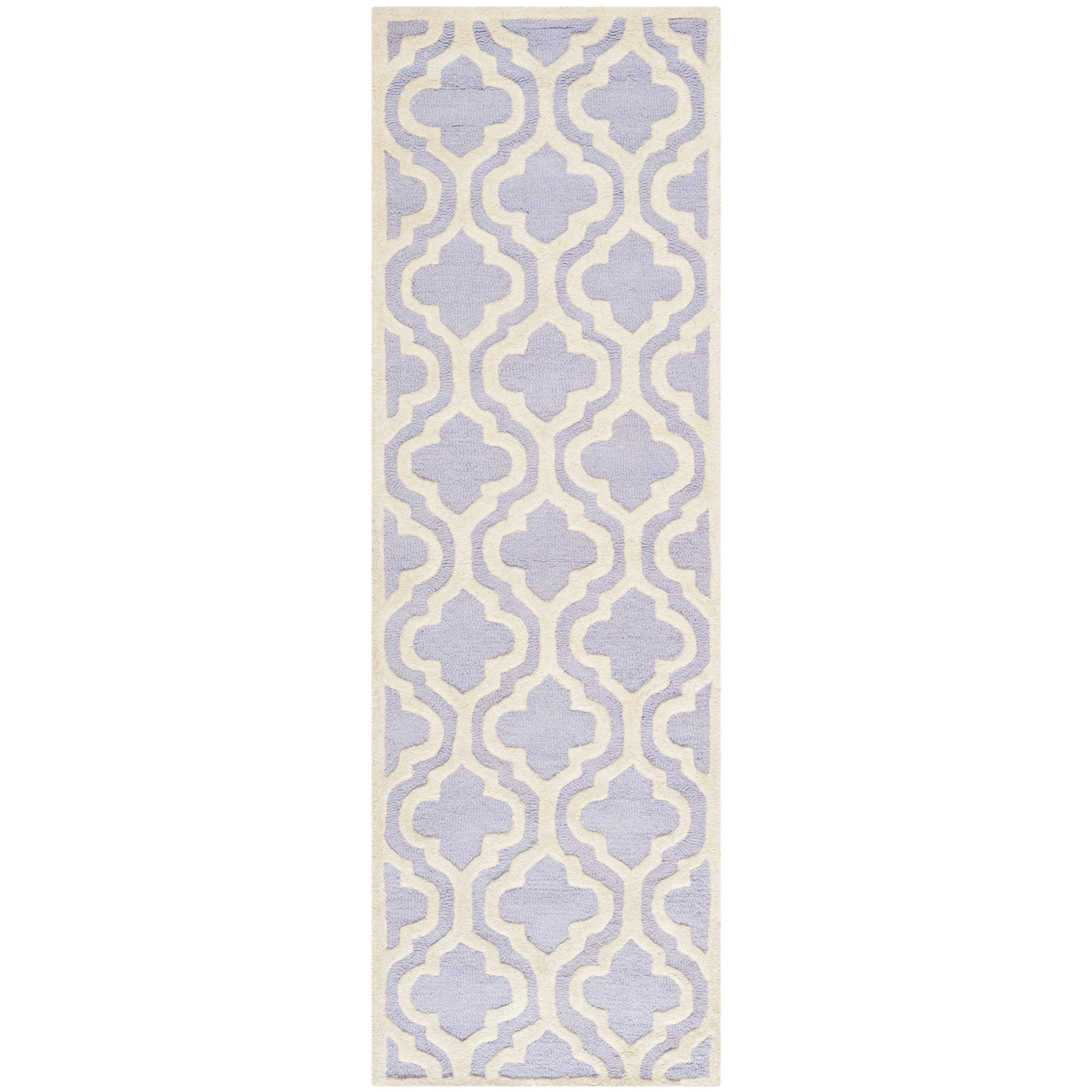 Safavieh Handmade Moroccan Cambridge Lavender Wool Runner Rug (26 X 12)