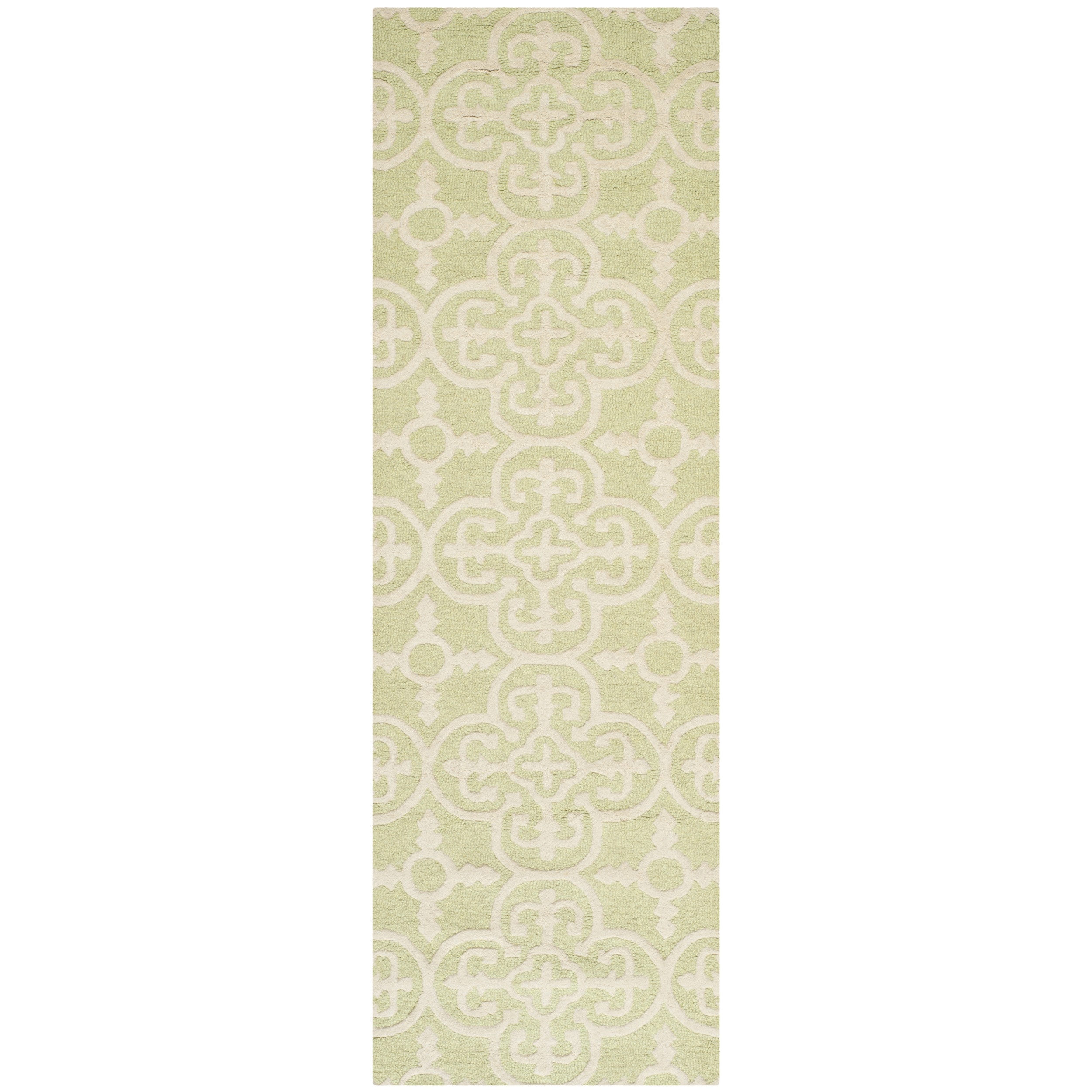 Safavieh Handmade Cambridge Moroccan Light Green Pure wool Rug (26 X 8)