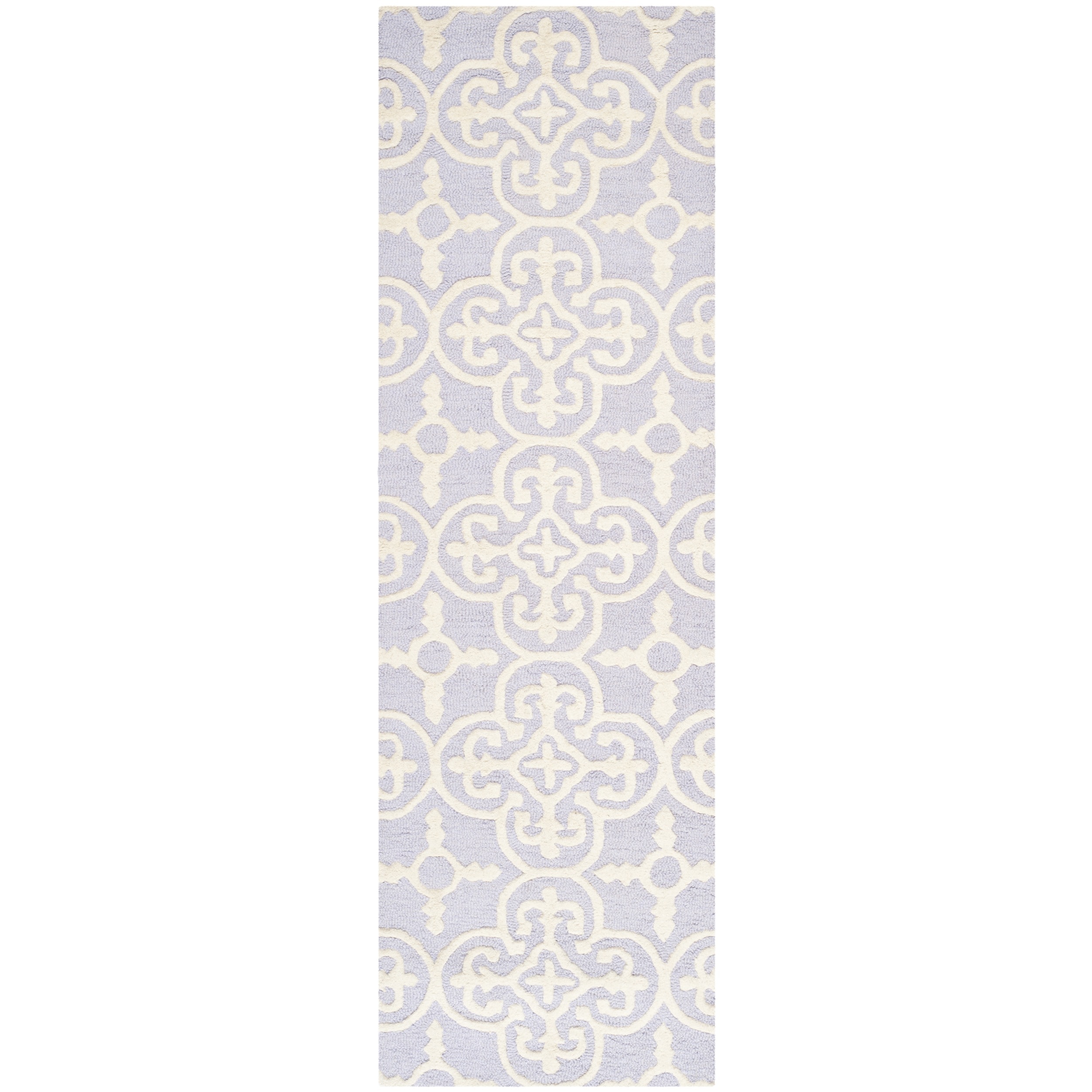 Safavieh Handmade Cambridge Moroccan Lavander Wool Runner Rug (26 X 12)