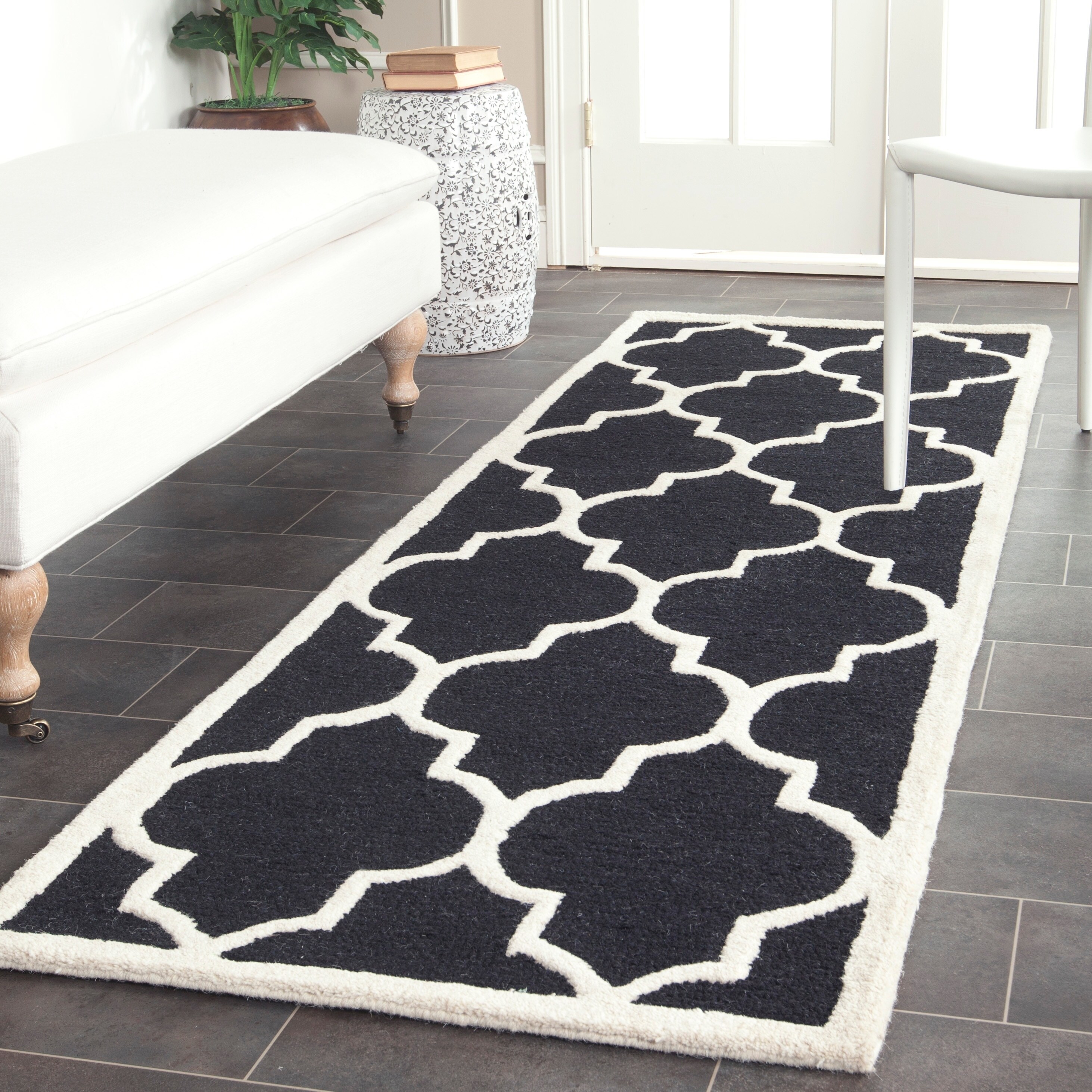 Shop Safavieh Handmade Cambridge Moroccan Black Wool Rug With Half Inch Pile X On