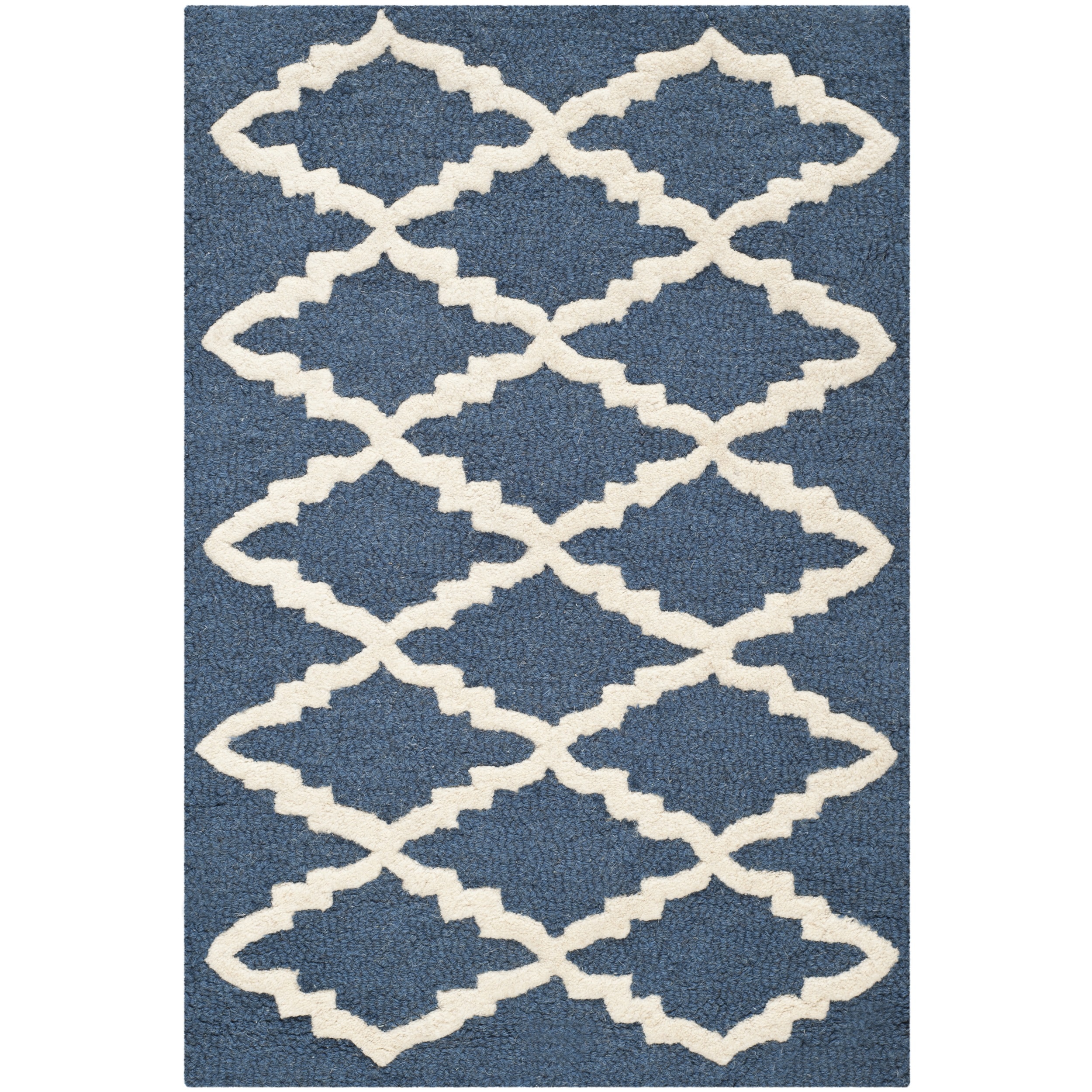 Safavieh Handmade Moroccan Cambridge Navy Wool Rug (2 X 3)