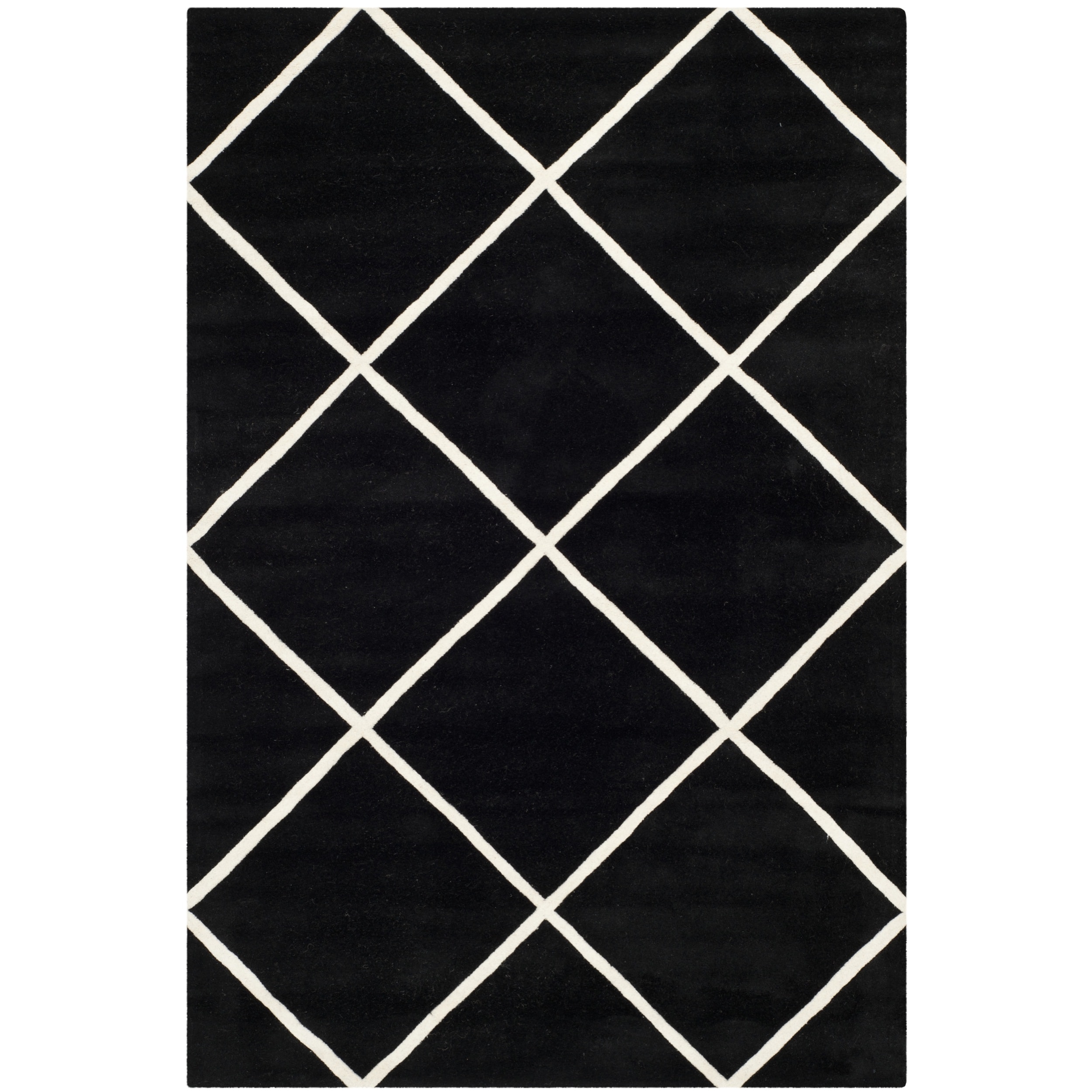 Safavieh Handmade Moroccan Chatham Black Wool Rug (4 X 6)