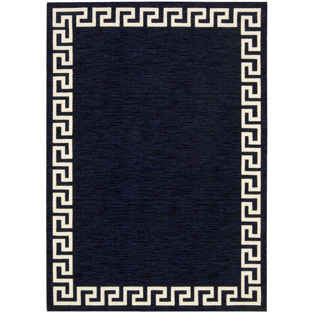 Barclay Butera Kaleidoscope Greek Border Lagoon Wool Rug (53 X 75) By Nourison