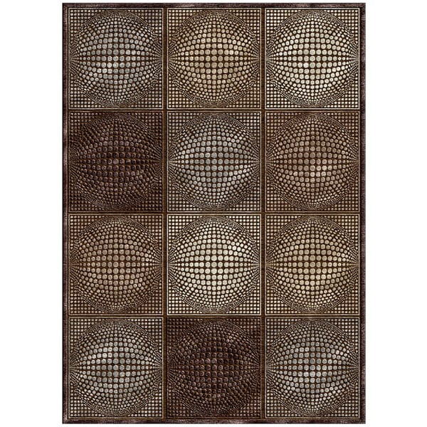 'Diamond Penelope' Spherical Chocolate Rug (2'2 x 4) Accent Rugs