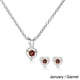 preview thumbnail 2 of 15, Molly and Emma Sterling Silver Children's Birthstone Heart Jewelry Set