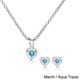 preview thumbnail 4 of 15, Molly and Emma Sterling Silver Children's Birthstone Heart Jewelry Set