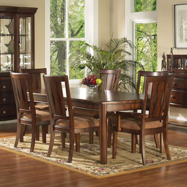 Somerton Dwelling Rhythm 7-Piece Hardwood Dining Set - - 7975122