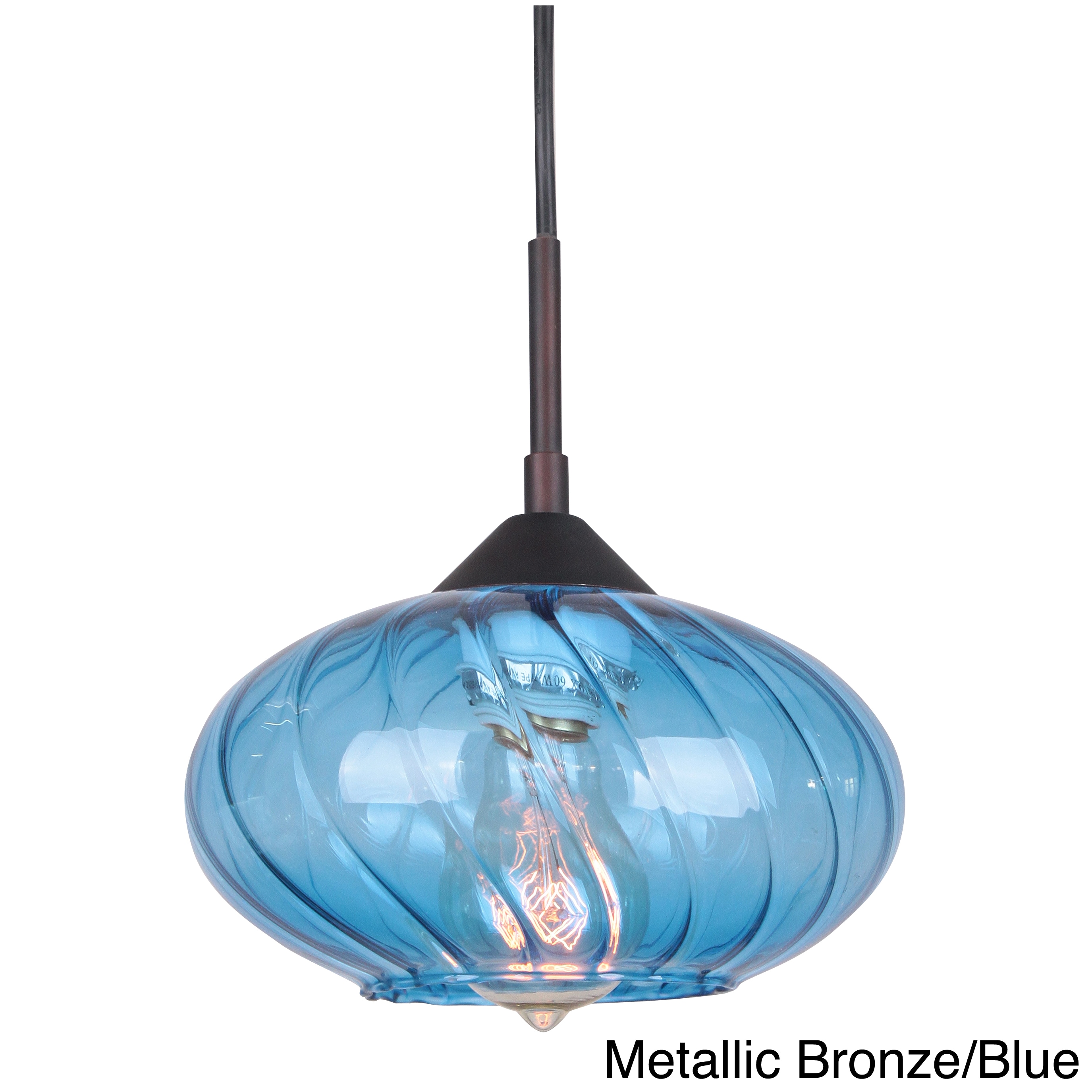 Pulsar Curved Glass 1 light Mini Swivel Point Pendant