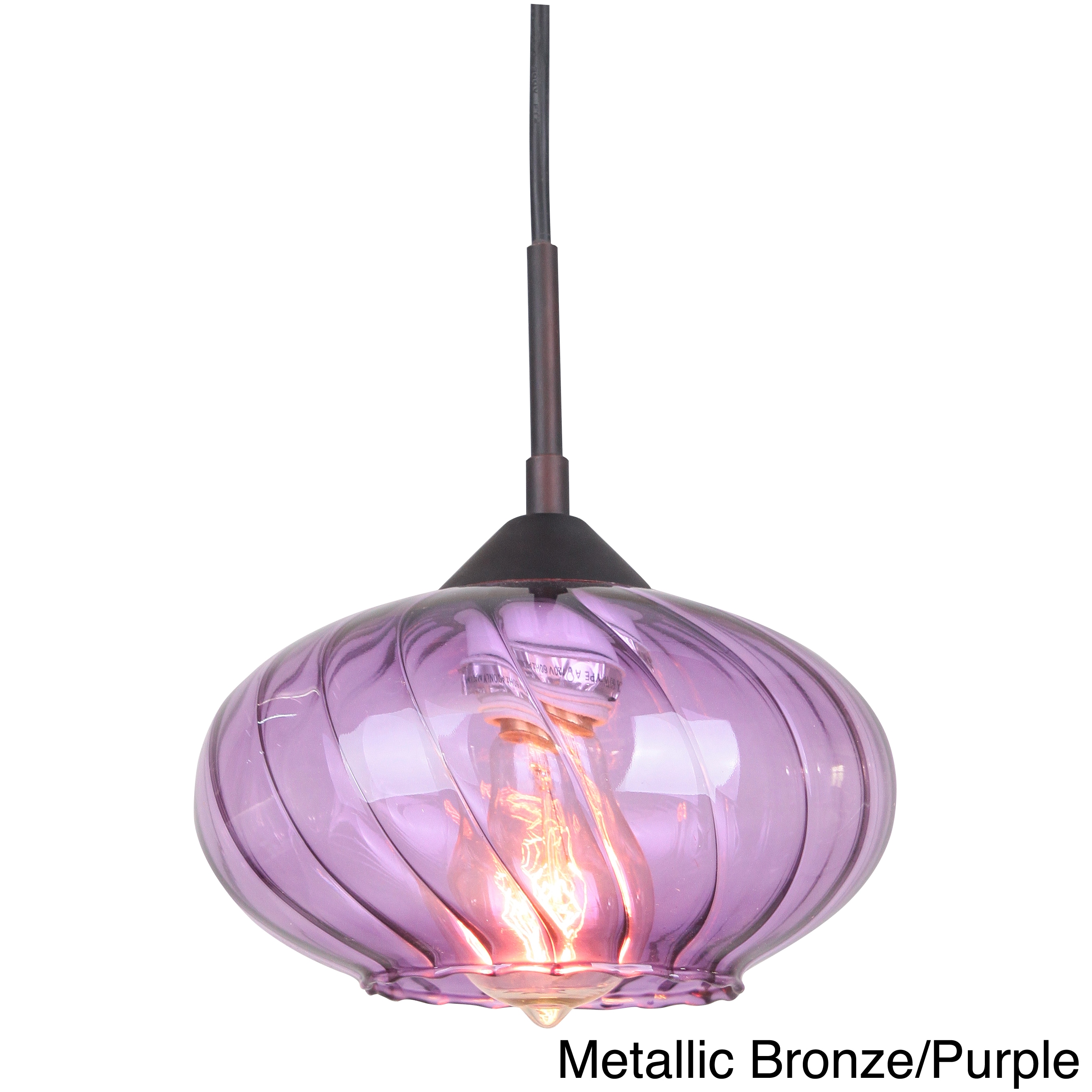 Pulsar Curved Glass 1 light Mini Swivel Point Pendant