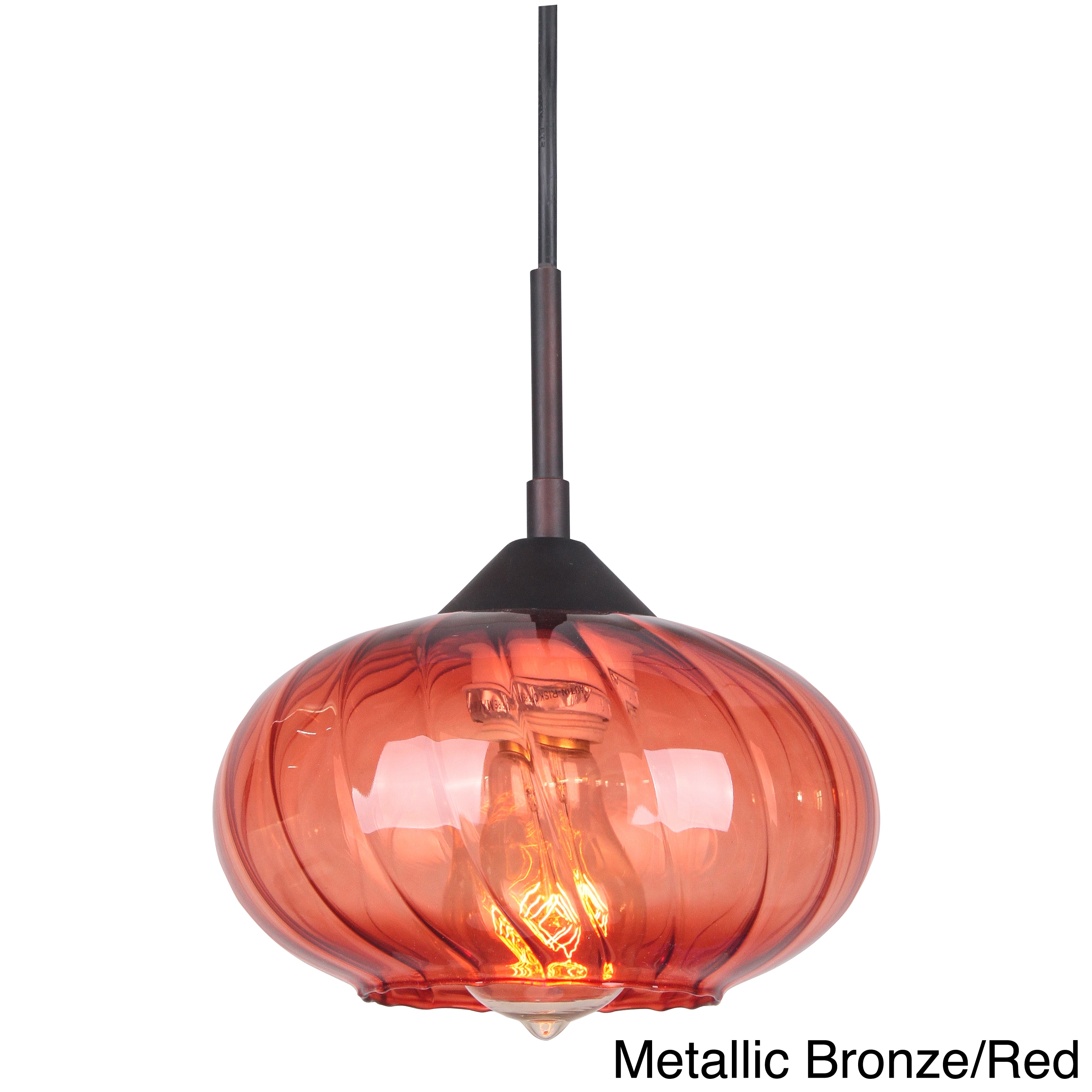 Pulsar Curved Glass 1 light Mini Swivel Point Pendant