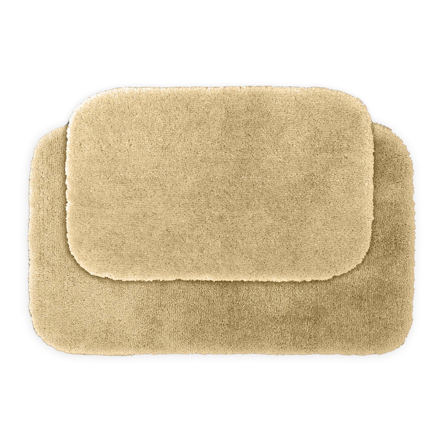 Posh Plush Ecru 2 piece Bath Rug Set