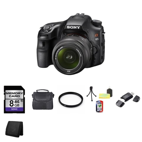 Shop Sony Alpha SLTA65 DSLR 24.3MP Digital Camera 1855mm Lens 8GB