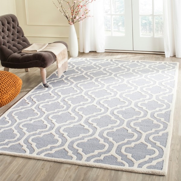 Safavieh Handmade Cotton Backed Cambridge Moroccan Silver Wool Rug (5