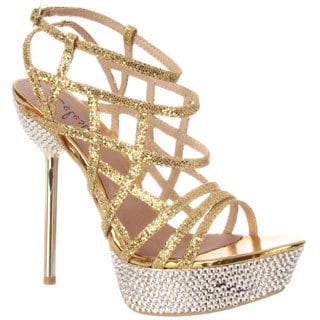 Gold strappy heels - deals on 1001 Blocks