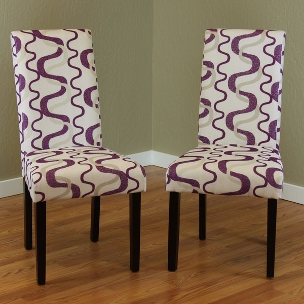 Printed fabric outlet dining chairs