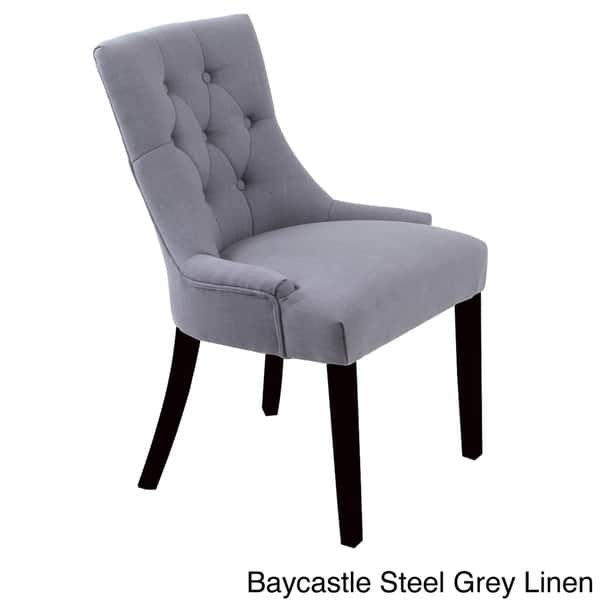 slide 2 of 5, Baycastle Button-tufted Dining Chairs (Set of 2) Grey