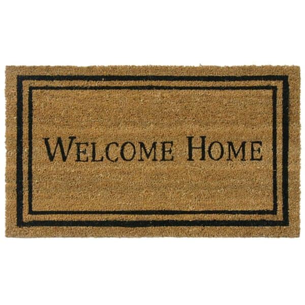  Rubber-Cal Contemporary Welcome Home Mats Natural Coir  Matting, 18 x 30-Inch : Doormat : Patio, Lawn & Garden