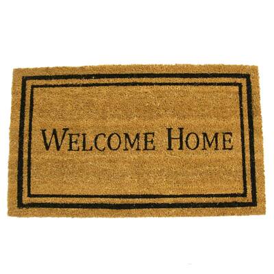 Rubber-Cal "Contemporary Welcome Home Mats" Coir Entrance Mats, 24 x 57-Inch - 2' x 4'7