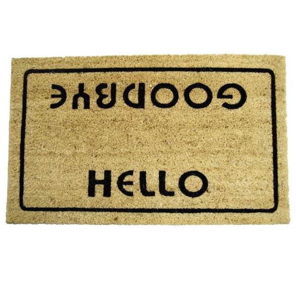 Rubber Cal Hello Goodbye Doormat (18 x 30) Rubber Cal Door Mats