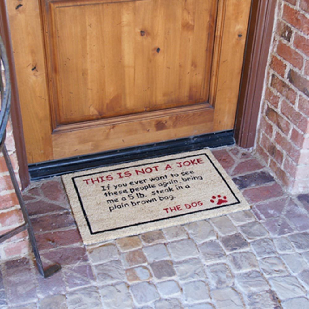 Rubber-Cal Bring a 5lbs. Steak! Dog Door Mat, 18 by 30-Inch - Bed Bath &  Beyond - 7984166