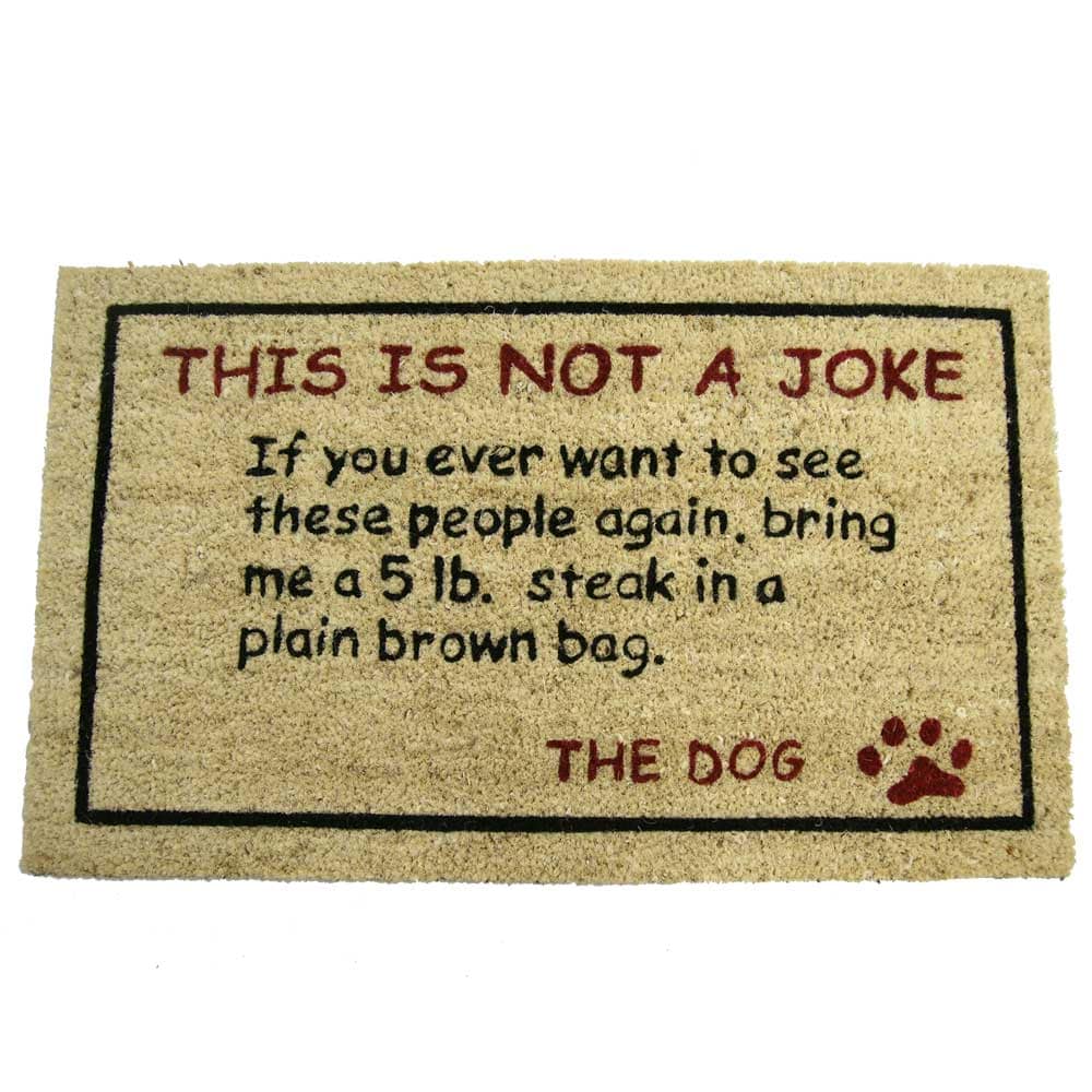 Rubber-Cal Bring a 5lbs. Steak! Dog Door Mat, 18 by 30-Inch - Bed Bath &  Beyond - 7984166