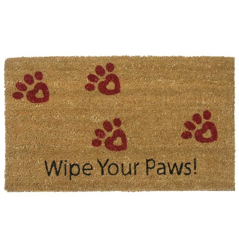 Rubber-Cal Wipe Your Paws! Animal Doormats, 18 x 30-Inch