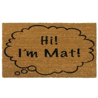 'Hi I'm Mat' Coir Outdoor Door Mat