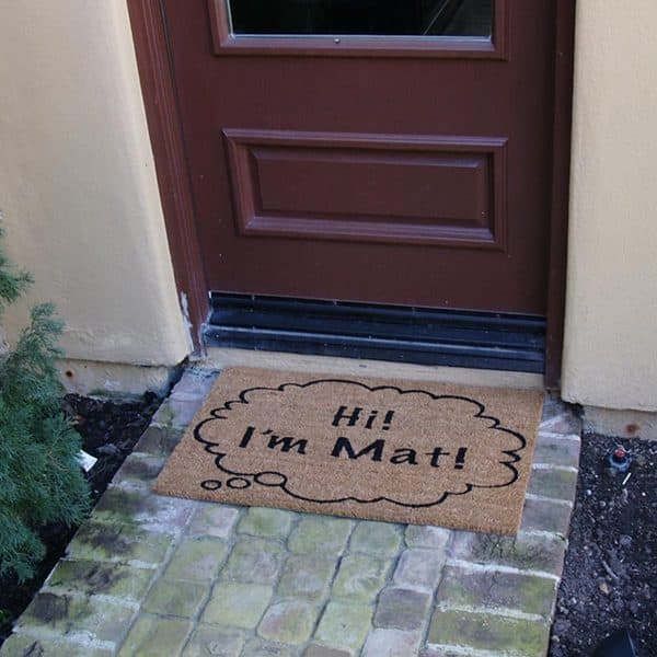 Hey I'm Mat Novelty Door Mat Funny Doormat Non Slip Mat Funny