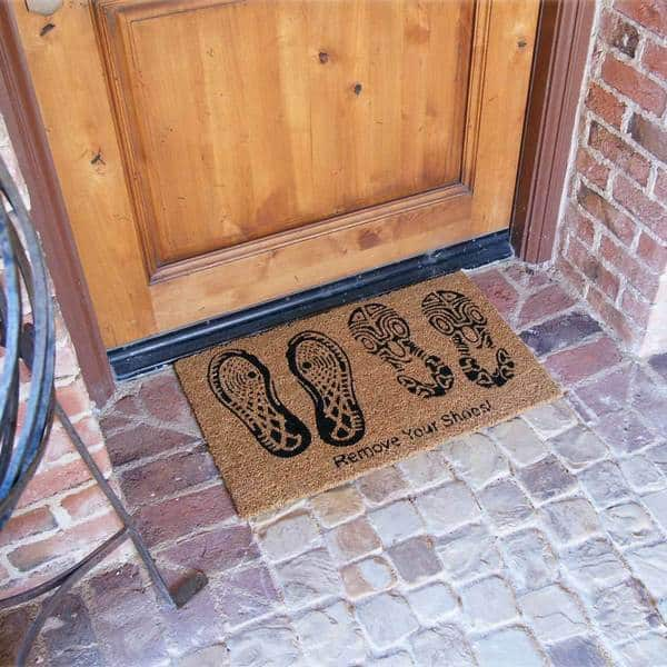 Shop Rubber Cal Remove Your Shoes Coir Outdoor Door Mat