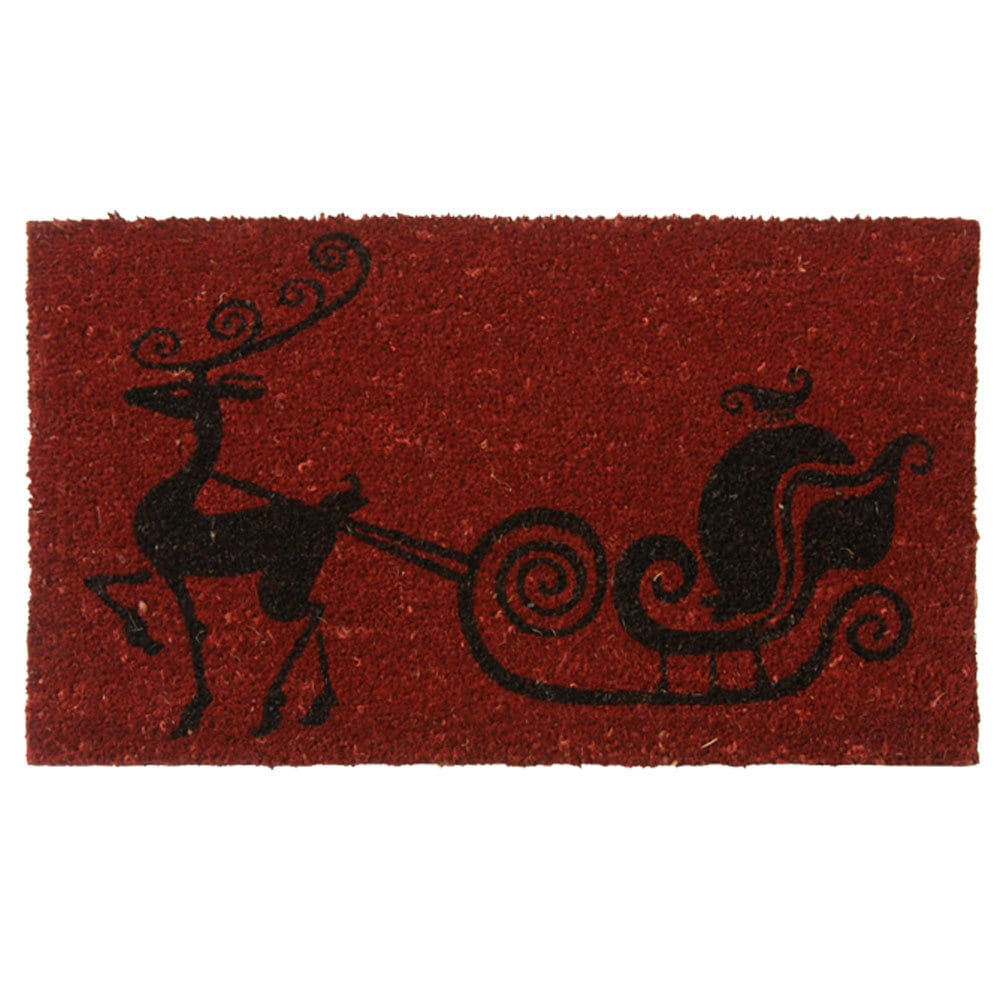 Rudolph The Red Nose Reindeer Coir Holiday Door Mat