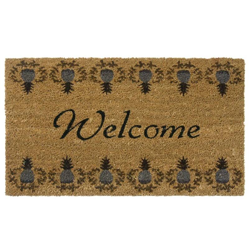 Rubber-Cal "Tropical Pineapple" Doormat, 18 by 30-Inch