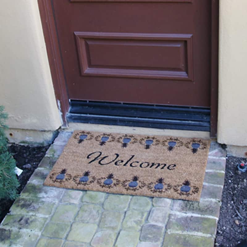 Rubber-Cal "Tropical Pineapple" Doormat, 18 by 30-Inch