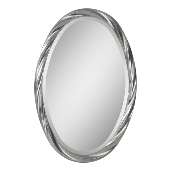 Uttermost Sherise Brushed Nickel Oval Mirror