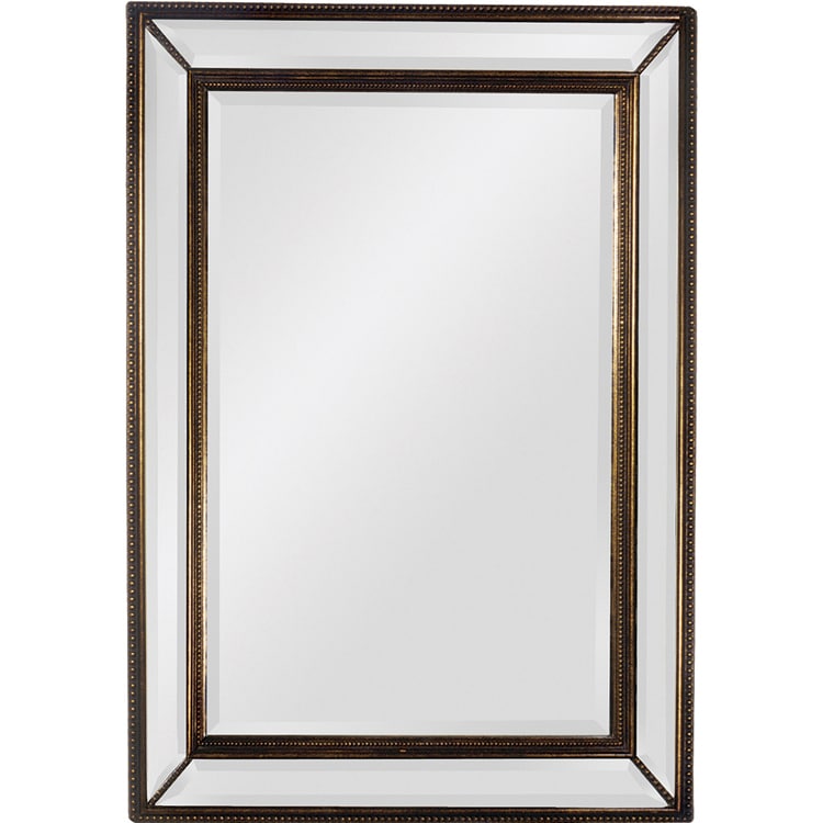 Sienna Antique Gold Trim Beveled Mirror