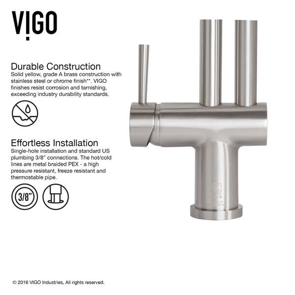 Shop Vigo Dresden Stainless Steel Pull Down Kitchen Faucet With