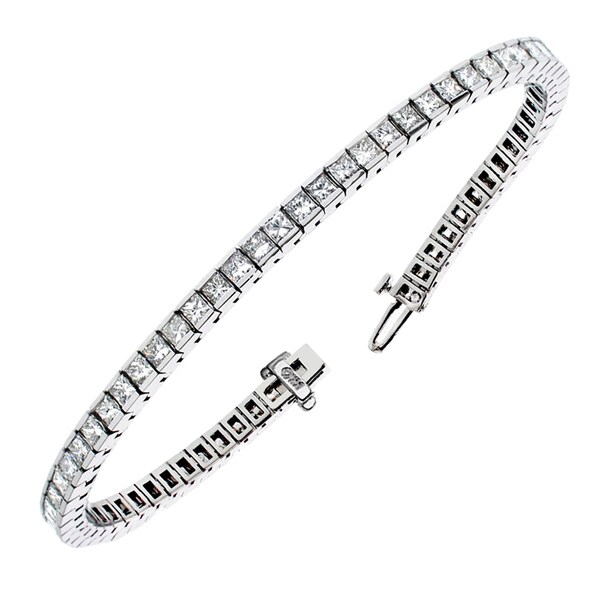 14k White Gold 5ct TDW Diamond Tennis Bracelet