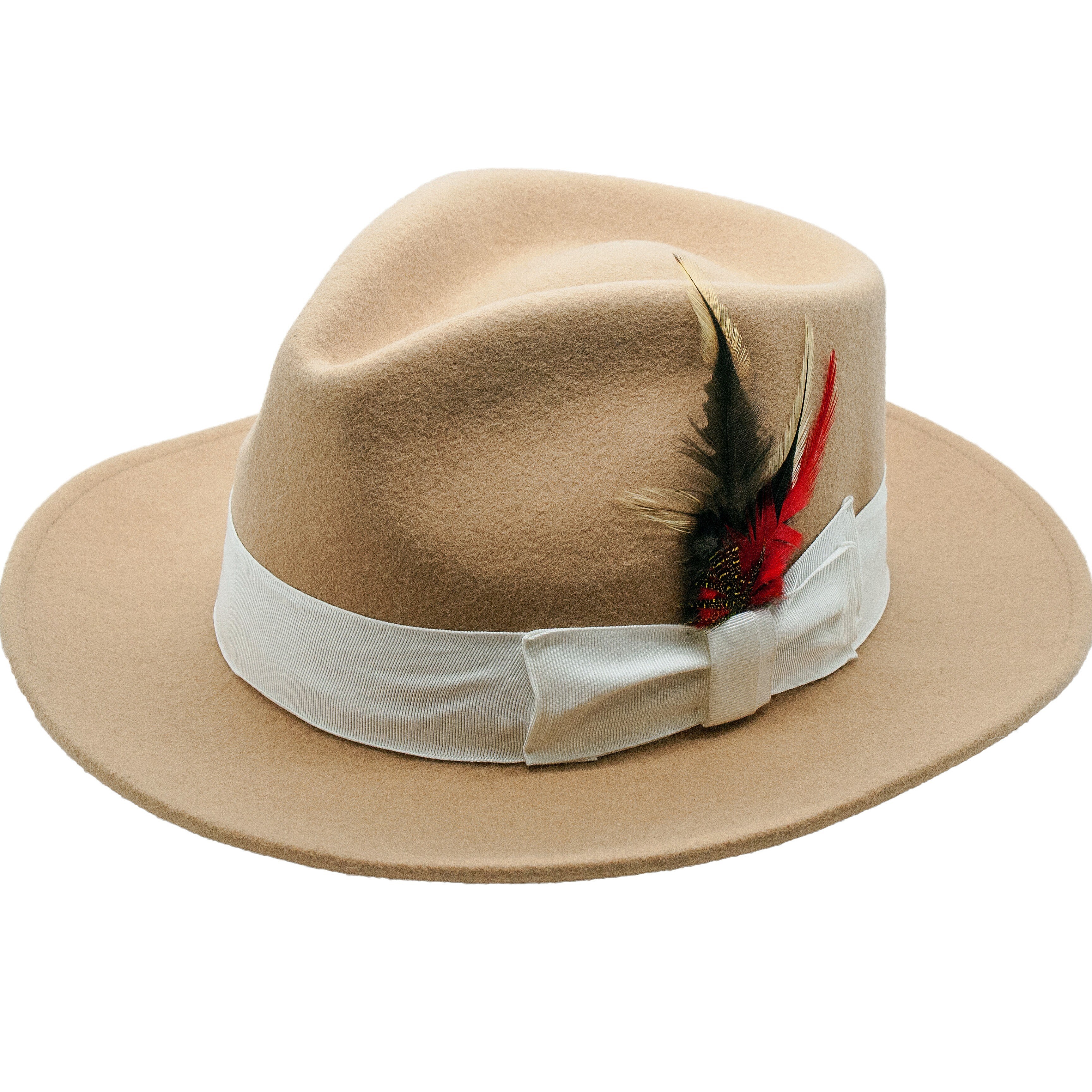 mens tan fedora hat