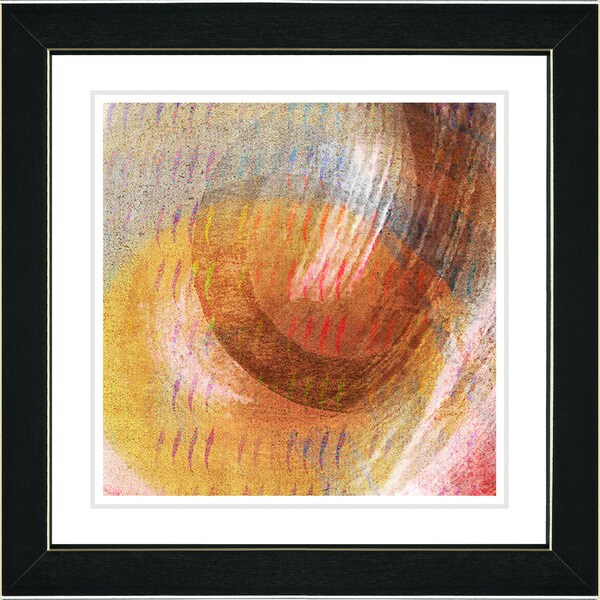 Studio Works Modern 'Moon Glow - Amber' Framed Print